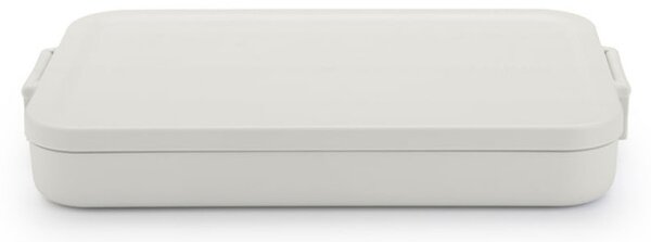 Кутия за храна Brabantia Make&Take 1006286, 1.1 л, До 2 сандвича, Без BPA, Плоска, Сив