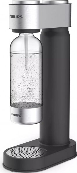 Машина за сода Philips GoZero ADD4902BK/10, 1 л, Регулиране на газировката, Предпазен клапан, Стоманен корпус, Ръчна, Черен