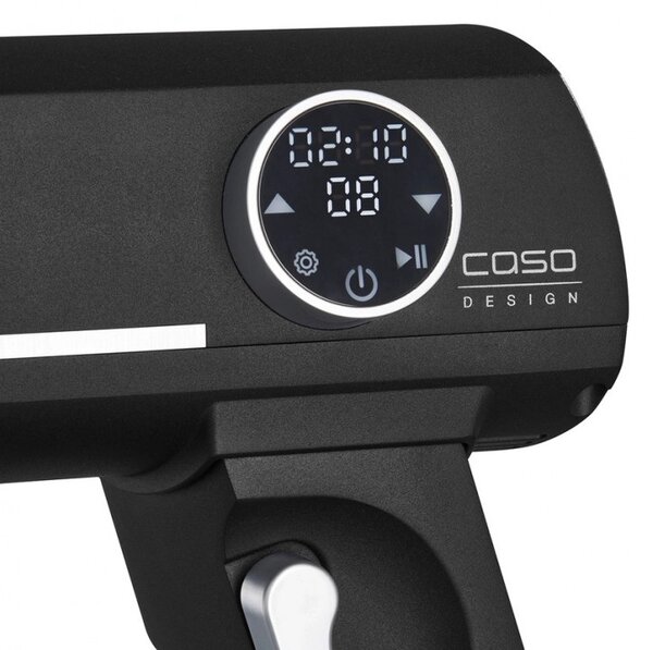 Кухненски робот Caso KM 1800 Black-E, 1800W, 6 л, 10 скорости, Таймер, Иноксова купа, Сензорно управление, LED, Черен мат
