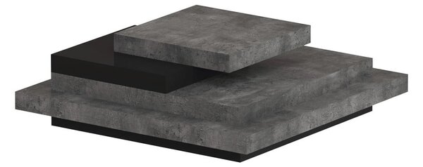Сива масичка за кафе в бетонен декор 110x110 cm Slate - TemaHome