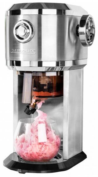 Машина за ледени десерти Gastroback Slushy & Ice Cream, 35W, 200 мл, Фино/грубо, 4 форми, Инокс