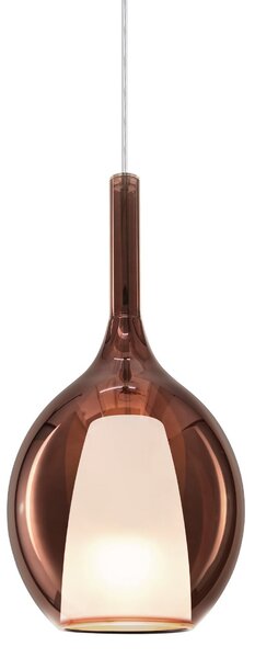 IDEAL LUX Ideal Lux висяща лампа Kalique 2, меден цвят, Ø 18 cm, Затъмняване, Мед, Дневна/трапезария, Пластмаса, Модерен