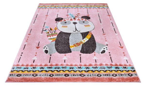 Розов детски килим 120x170 cm Panda - Hanse Home