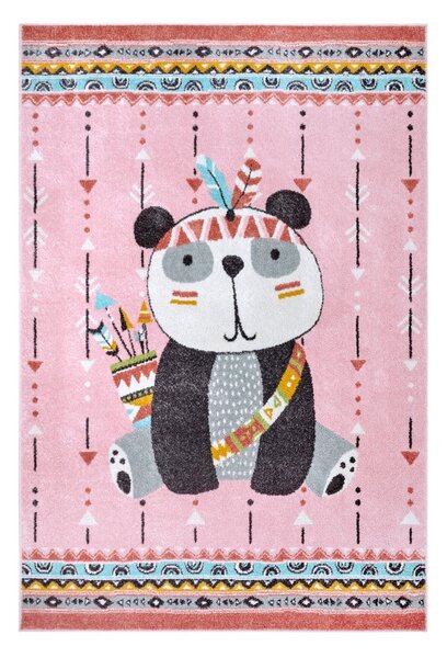 Розов детски килим 120x170 cm Panda - Hanse Home