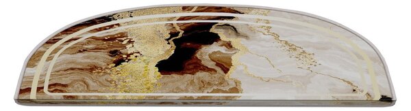 Кафяво-кремави стъпала за стълби в комплект от 16 брояя 20x65 cm Golden Marble - Vitaus