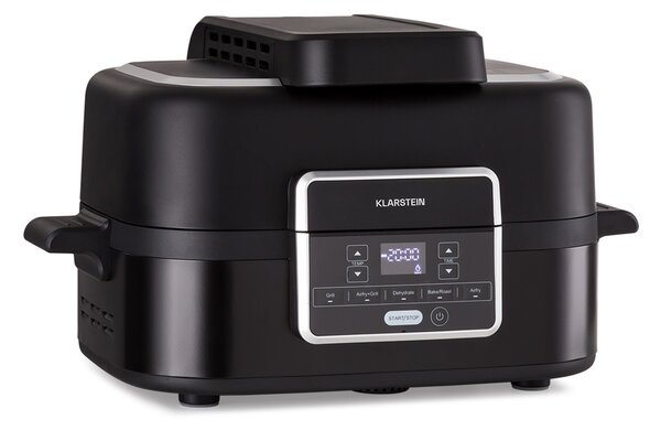 Klarstein Combo Air, грил-термален фритюрник, 5 програми, 1500 W, 4,5 л кошница за грил, 2,5 л кош за пържене