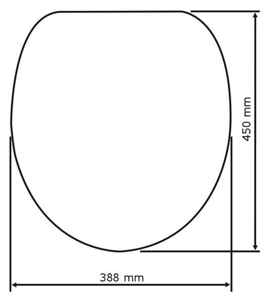 Лесно затваряща се тоалетна седалка Новини, 45 x 38,8 cm Frog - Wenko
