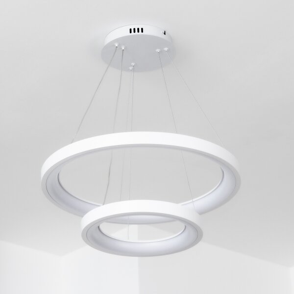 Brilagi - LED полилей на кабел с възможност за димиране FALCON SLIM LED/68W/230V, Ø 50 см, бял + дистанционно управление
