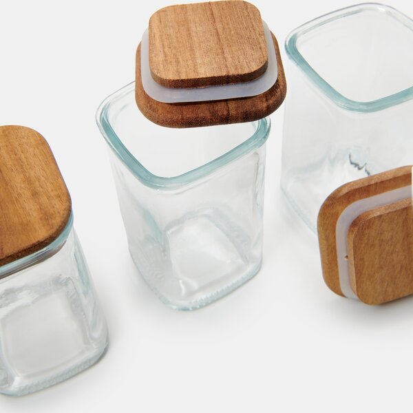 Sinsay - Контейнери за храна с капак 3 pack - clear
