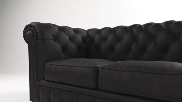 Диван от черно кадифе 230 cm Cambridge - Ropez