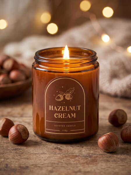 Sinsay - Ароматизирана свещ Hazelunt Cream - златистокафяво