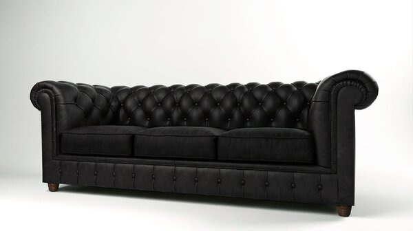 Диван от черно кадифе 230 cm Cambridge - Ropez