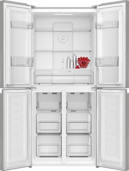 Хладилник с фризер Tesla RM3400FHXE, 362 Л, Енергиен клас E, Total No Frost, Multi, DynaCool Air Flow, Инокс
