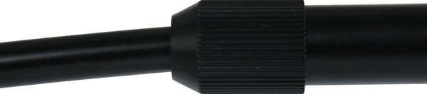 Steinhauer Светило с извита стойка Sparkled Light, черно/крем от найлон, 240 см, Черен, Дневна/трапезария, Метал, Модерен