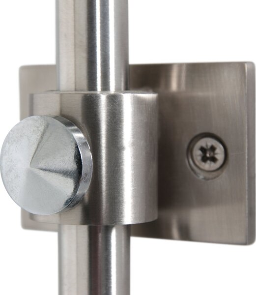 Steinhauer Стенна лампа Sparkled Light 4403ST, стомана/черен найлон, E27, Металик, Дневна/трапезария, Метал, Модерен