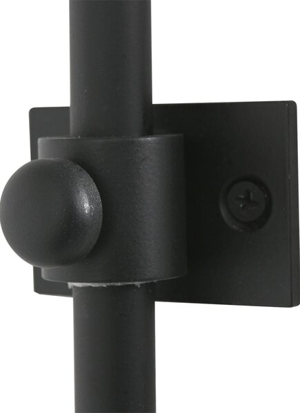 Steinhauer Стенна лампа Sparkled Light 4619ZW, черна/бял лен, Черен, Дневна/трапезария, Метал
