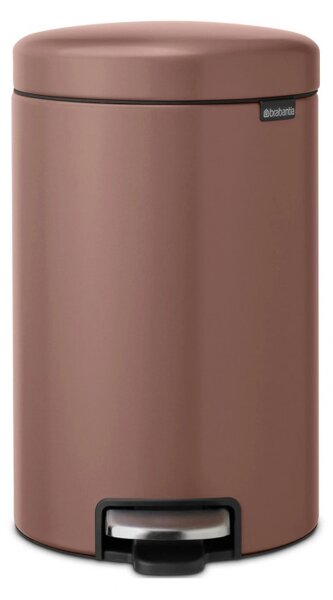 Кош за боклук с педал Brabantia NewIcon 1008845, 12 л, Плавно затваряне, Противоплъзгаща основа, Сатенено покритие, Кафяв