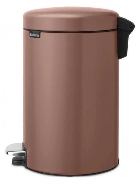 Кош за боклук с педал Brabantia NewIcon 1008845, 12 л, Плавно затваряне, Противоплъзгаща основа, Сатенено покритие, Кафяв