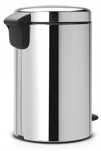 Кош за боклук с педал Brabantia NewIcon 649033, 12 л, Плавно затваряне, Противоплъзгаща основа, Метална вътрешна кофа, Инокс