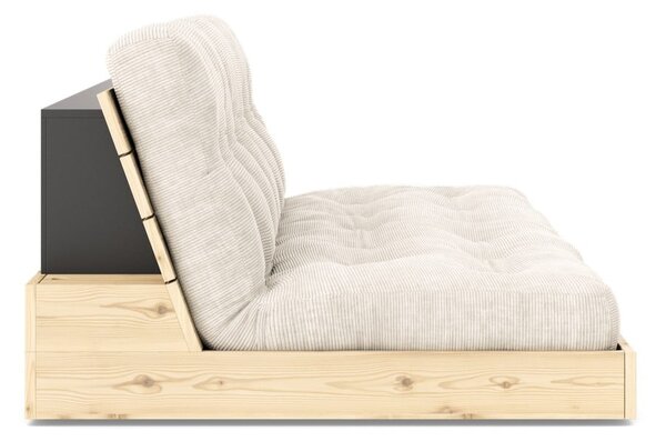 Бял разтегателен диван от велур 196 cm Base – Karup Design