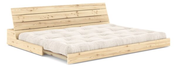 Бял разтегателен диван от велур 196 cm Base – Karup Design