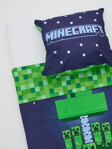 Sinsay - Комплект двустранно детско спално бельо MInecraft - нави