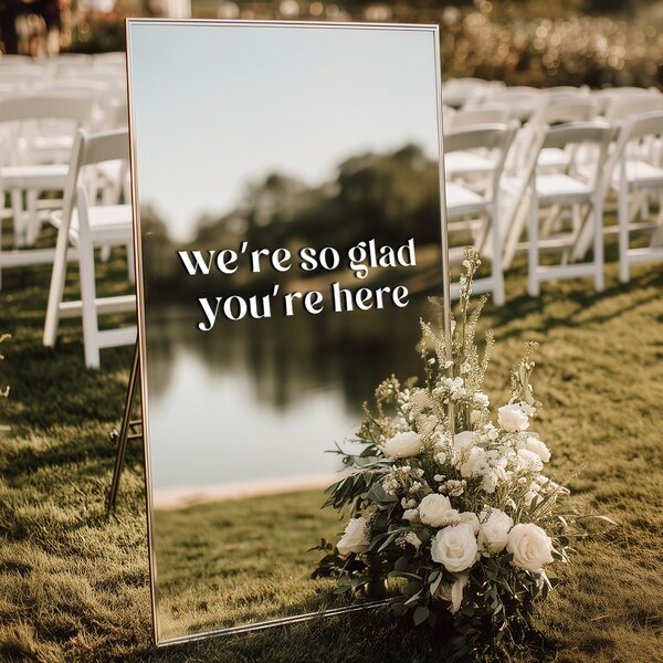 Стикер за огледало S43 – We're so glad you're here