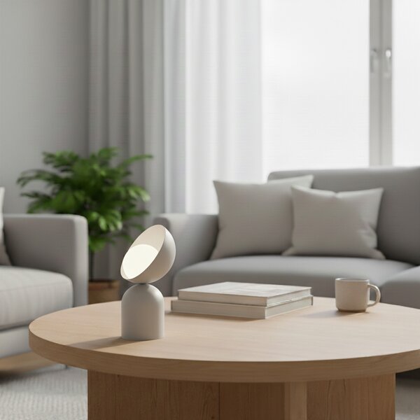 EMIBIG LIGHTING Настолна лампа Boto LN1, сива, стомана/стъкло, височина 31 cm, G9, Сив, Дневна/трапезария, Метал, Модерен
