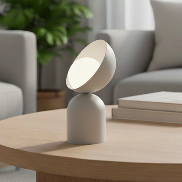 EMIBIG LIGHTING Настолна лампа Boto LN1, сива, стомана/стъкло, височина 31 cm, G9, Сив, Дневна/трапезария, Метал, Модерен