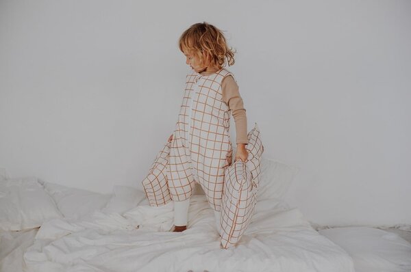 Комплект за детско легло Beige Camel Check - Malomi Kids