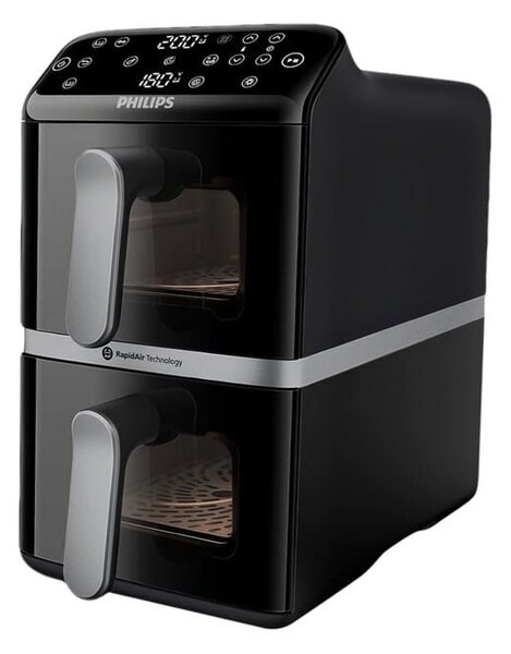 Фритюрник с горещ въздух Philips NA461/00, 10 л. вместимост, 6 програми, две кошници, таймер, Rapid Air, 2750W