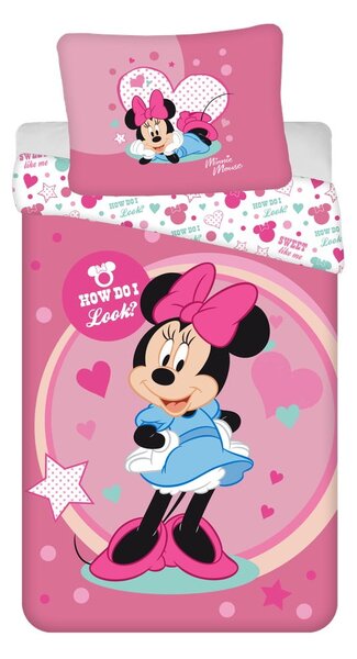 Детско спално бельо от микрофибър 140x200 cm Minnie Sweet Like Me - Jerry Fabrics