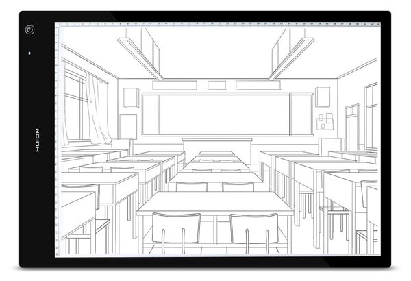 LED светеща подложка за рисуване Huion Pad LB3, 1000 lpi, 855cd/m2, 268lm, USB, черен
