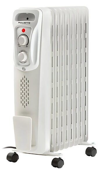 Mаслен радиатор Rowenta BU2620F0, 2000W, 3 степени на мощност, двойна защита, сив