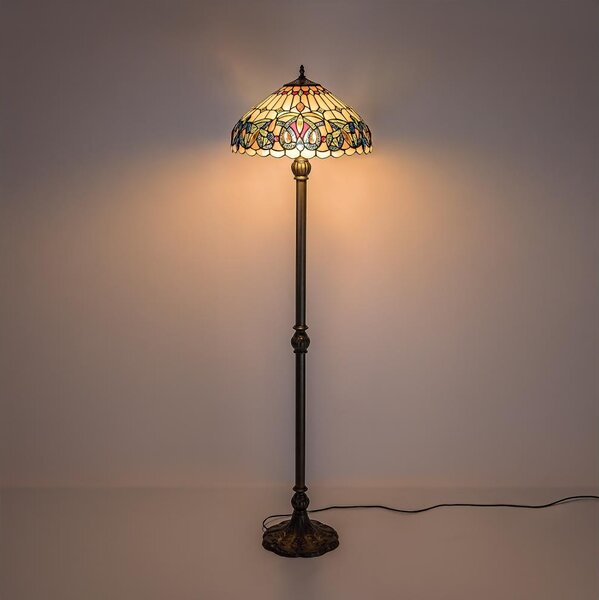 Brilagi - Tiffany витражна подова лампа LUISA 2xE27/60W/230V