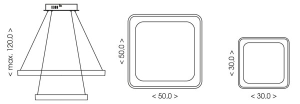 Brilagi - LED димируем полилей на кабел FALCON SLIM LED/78W/230V бежов + дистанционно