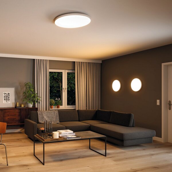 Paulmann Velora LED панел ZigBee CCT кръг Ø 60 cm, Затъмняване, Бял, Дневна/трапезария, Метал, Модерен