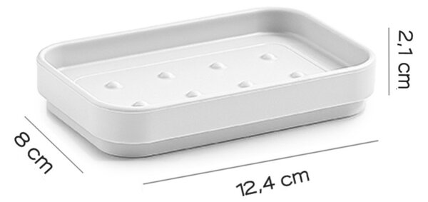 Сапунерка GEDY Seventy, бял мат