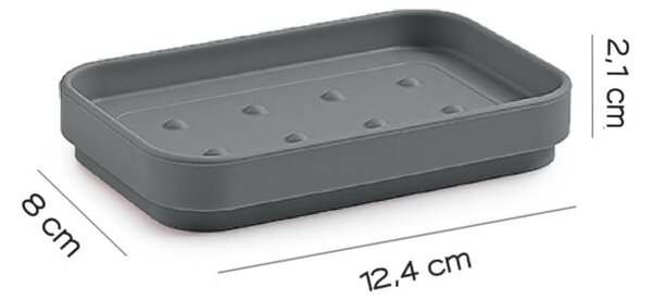 Сапунерка GEDY Seventy, сиво мат