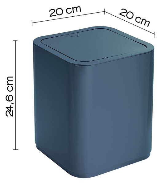 Кош за отпадъци 8 lt GEDY Seventy, петролено синьо