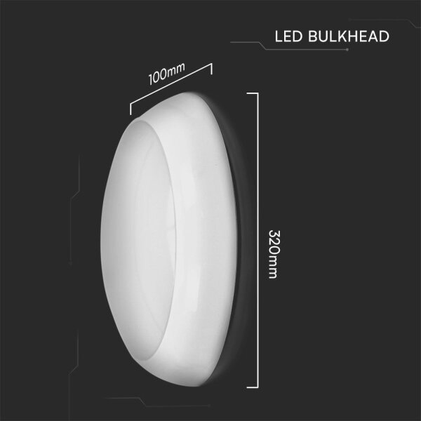 Екстериорна LED лампа за таван LED/20W/230V IP65 3000/4000/6500K