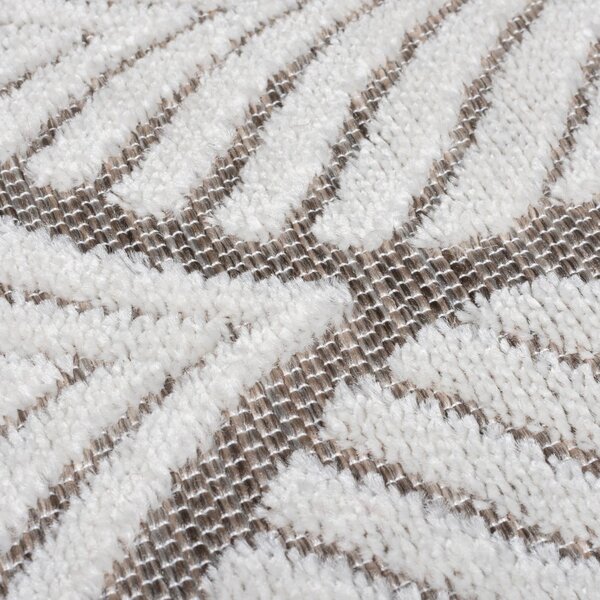 Килим за открито и закрито в цвят слонова кост 80x150 cm Elm Leaf – Flair Rugs