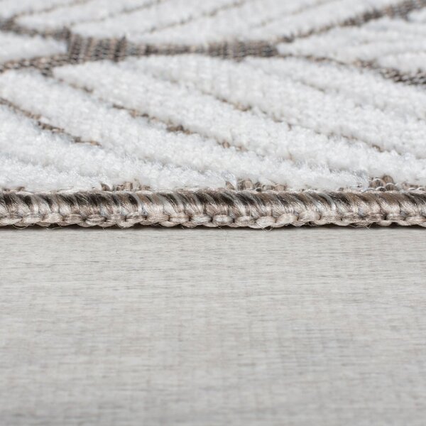 Килим за открито и закрито в цвят слонова кост 80x150 cm Elm Leaf – Flair Rugs