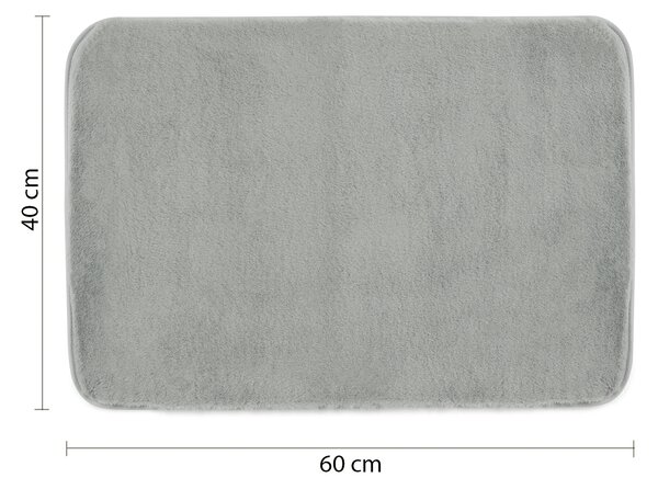 Постелка за баня GEDY Fuzzy, 40x60 см, сиво
