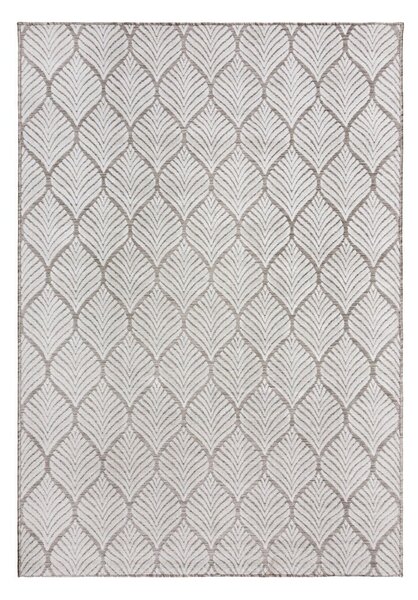 Килим за открито и закрито в цвят слонова кост 80x150 cm Elm Leaf – Flair Rugs