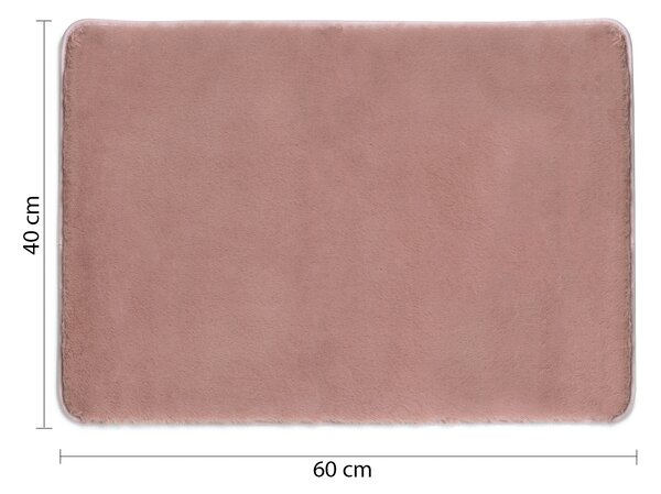 Постелка за баня GEDY Fuzzy, 40x60 см, розово