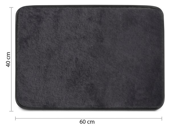 Постелка за баня GEDY Fuzzy, 40x60 см, черен мат