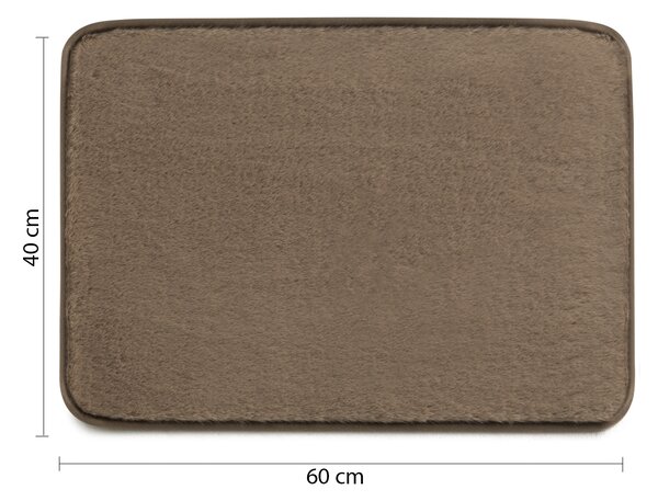 Постелка за баня GEDY Fuzzy, 40x60 см, светло гълъбово сиво