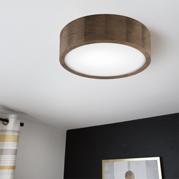Brilagi - LED таванно осветително CARVALHO 1xE27/60W/230V дъб орех Ø27 см