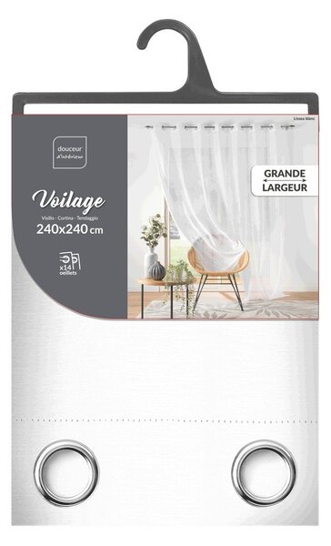 Бяла завеса от воал 240x240 cm Lissea – douceur d'intérieur